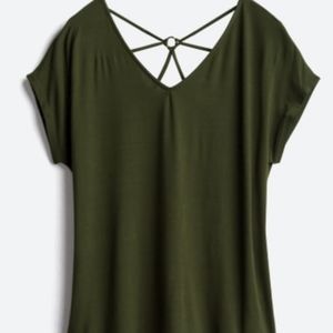 Ampton Back Detail Knit TopXL | Olive